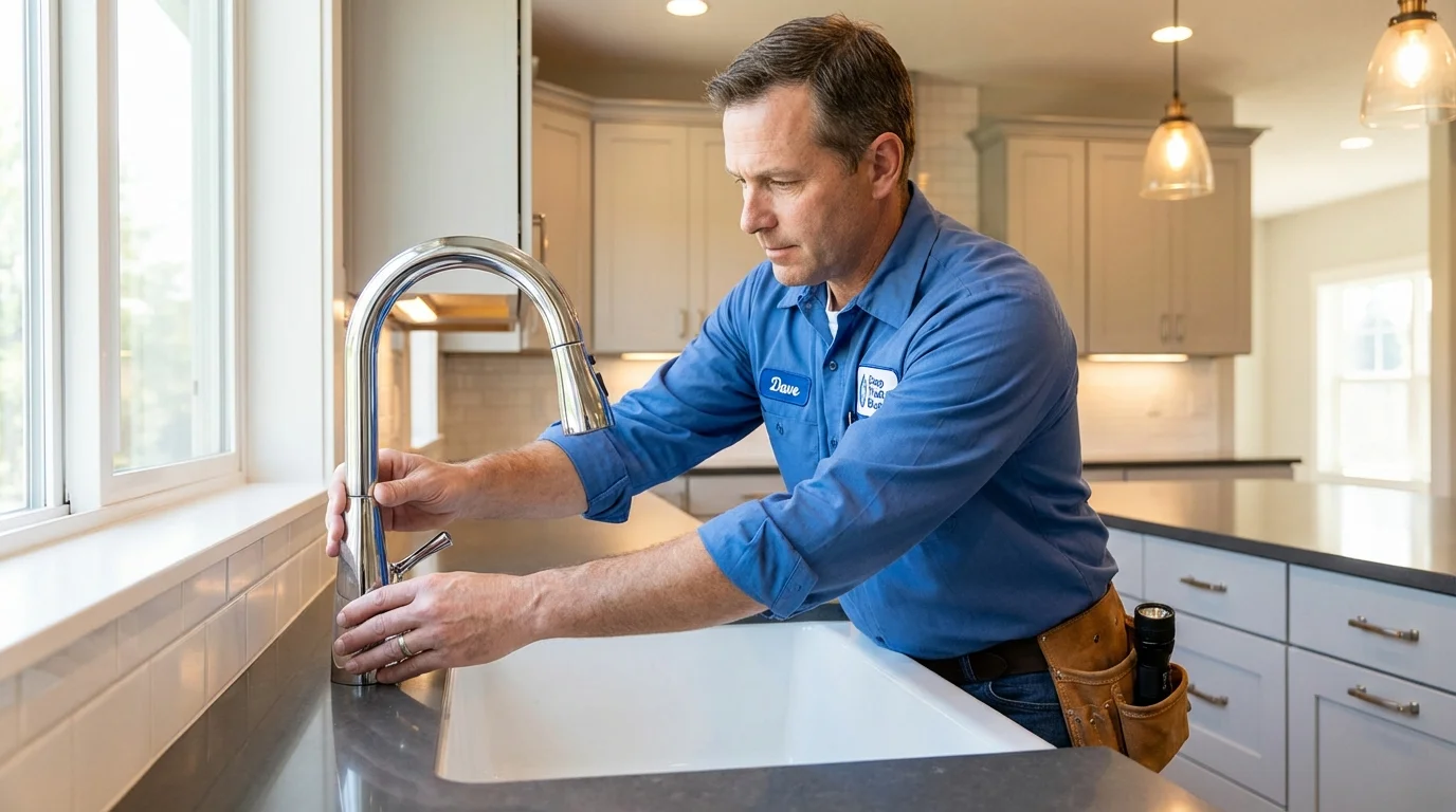 Kitchen faucet installation by Johns Plumbing LLC in Richboro